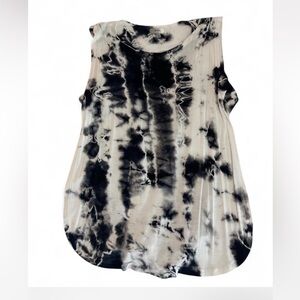 NYTT Black and White Tie-Dye Muscle Tee